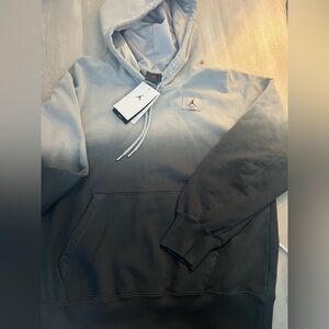 Nike Jordan Ombre Pullover Hoodie - Light Gray & Black Women’s size XS silk hood